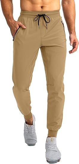 Men's Lightweight Jogger Pants - Dark Khaki